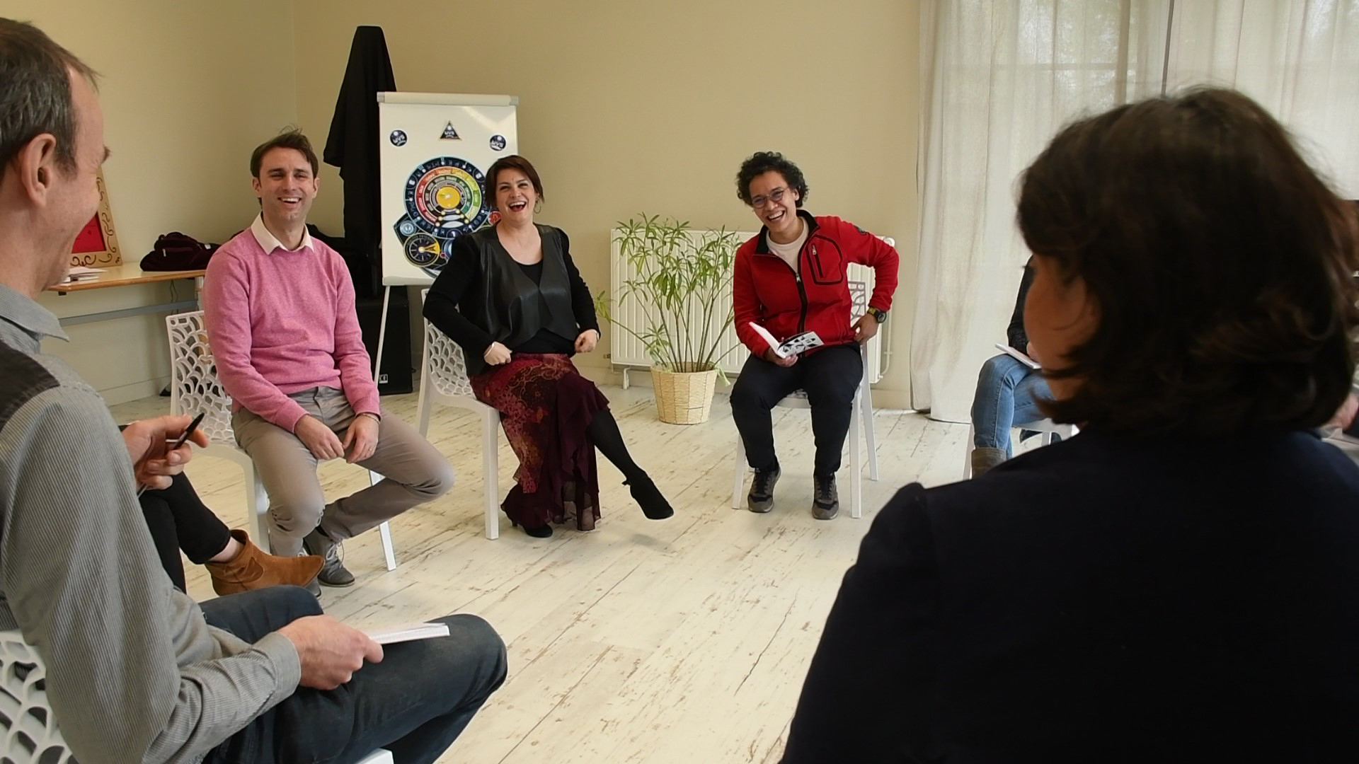 Photo de groupe avec Grégoire et Dorothée